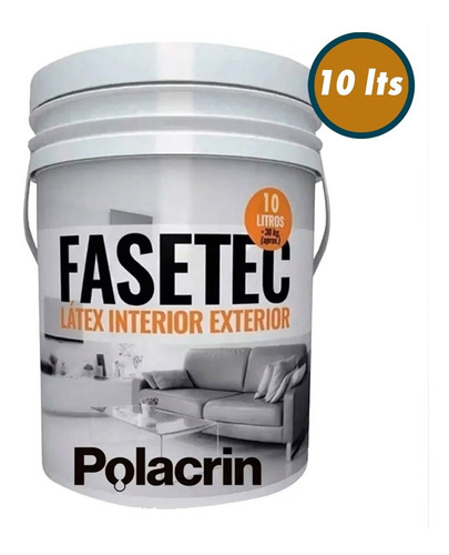 Latex Fasetec Polacrin 10lts Lavable Interior Exterior 