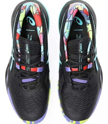 Zapatillas Asics Gel Resolution X Padel Negro Azul Aqua