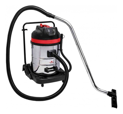 Aspirador De Pó E Água 70l 2400w Worker Cor Aço Inoxidável/preto/vermelho 110v