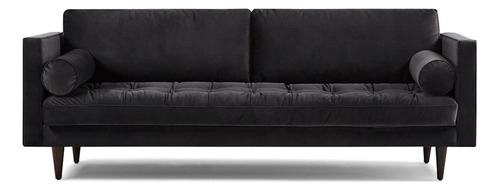 Sofa Luana 3 Cuerpos Negro