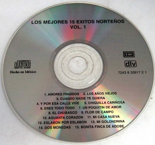 Varios Artistas - Los Mejores 15 Exitos Norteños Cd (Usado)