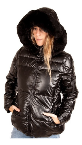 Campera Mujer Puffer  Inflable Capucha Desmontable Importada