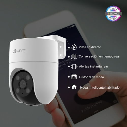Kit 2 Camaras De Seguridad Ezviz Wifi 1080p + Sd 32gb Blanco