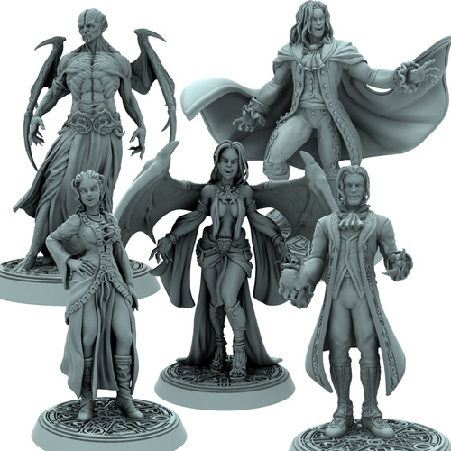 Miniaturas Vampiros Da Sombra Eterna Compatível D&d Dnd Rpg
