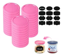 Comprar 32 Pcs Yogurt Jars Lids, Plastic Yogurt Container Lids Compa