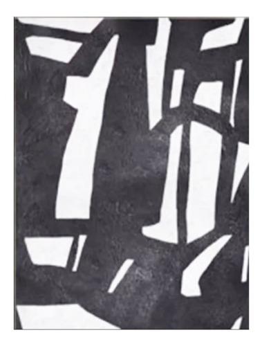Quadro Pintura Tela Abstrato 1,5 X 2 Metros Preto Branco