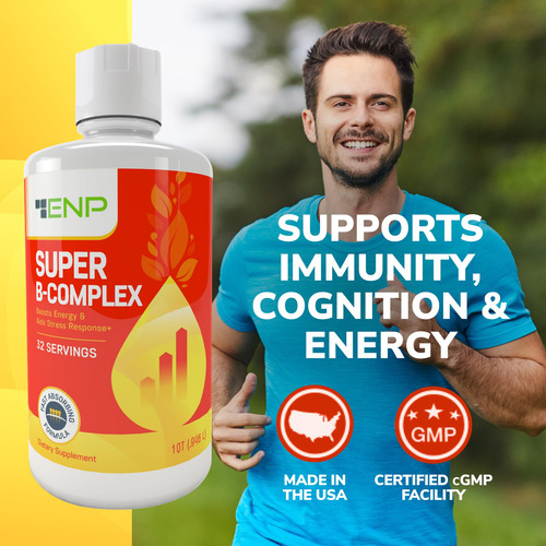 Enp Complejo B Líquido 32 Oz Vitaminas B6 B12 Energía