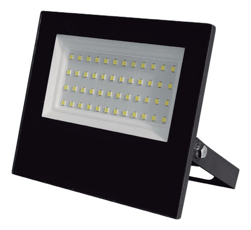 Reflector Led Mundo Lucido Exterior Rf50b 50w Con Luz Luz Blanco Frio 6500k Y Carcasa Negra 85v-265vac