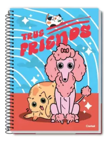 Caderno Universitário Capa Dura 160f Pet Fun - Cachorro Rosa