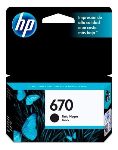 Cartucho Hp 670 Negro