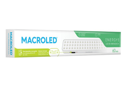 Luz De Emergencia Macroled 60 Leds 9 Horas Blanco Frio 6500k