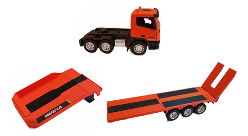 Rc Semirremolque Con Excavadora, Vehiculo De Construcción