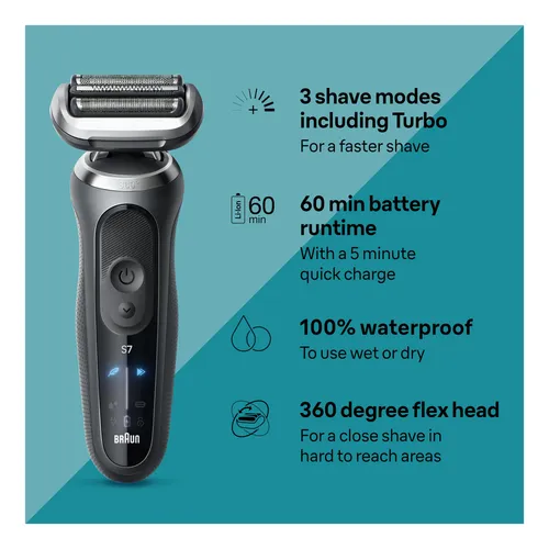 Afeitadora Eléctrica Braun Series 7 7177 Cc Para Hombre Húme