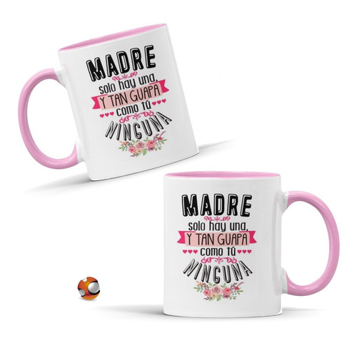 Taza Para Mamá Color Interior Rosa El Regalo Original Madres