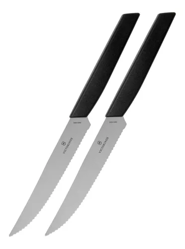 Victorinox Swiss Modern Steak Knife Set, 2 pieces in black - 6.9003.12WB