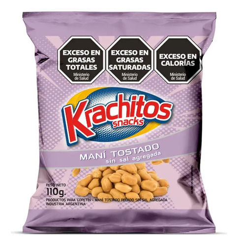 Maní Pelado Frito Sin Sal Krachitos 110 Gr