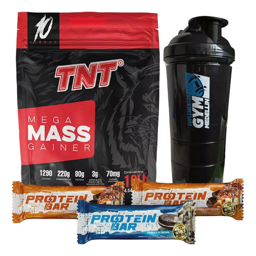 Tnt Mega Mass Gainer 12 Lbs + Shaker + Envió Gratis