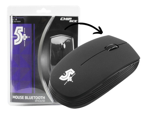 Mouse Bluetooth Ótico 3d Chipsce 1000 Dpi V3.0 - 015-0004 Cor Preto