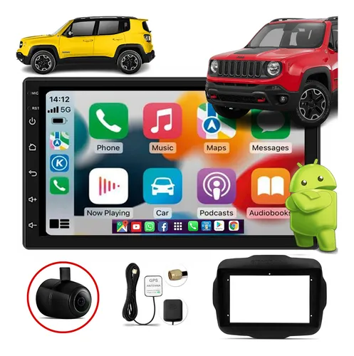 comprar Kit Multimidia Renegade 2016 Android Auto Car Play Gps 9 Pol