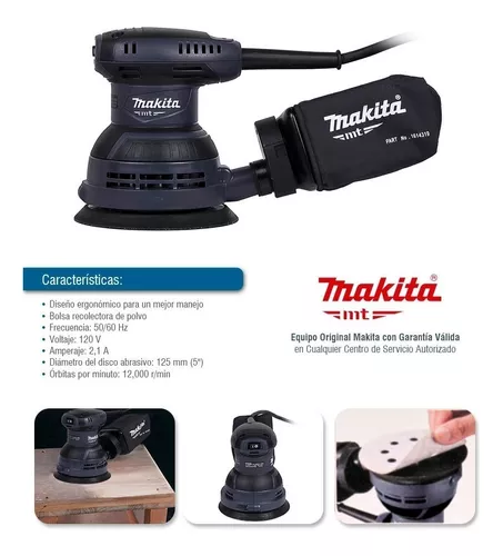 Lijadora Roto Orbital Makita MT 5″ 240W 12000 OPM M9204B – Mundo