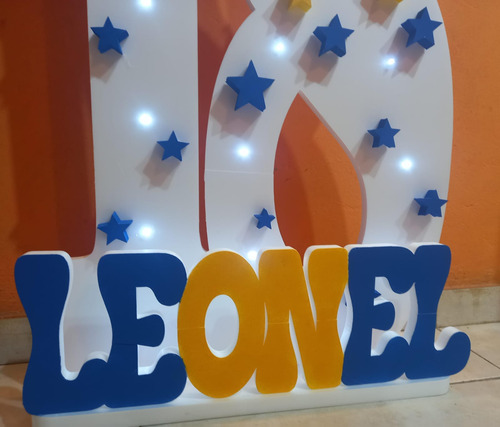 Nro 18 Con Luces Led Grande 1 Metro Con Nombre Decorado Boca