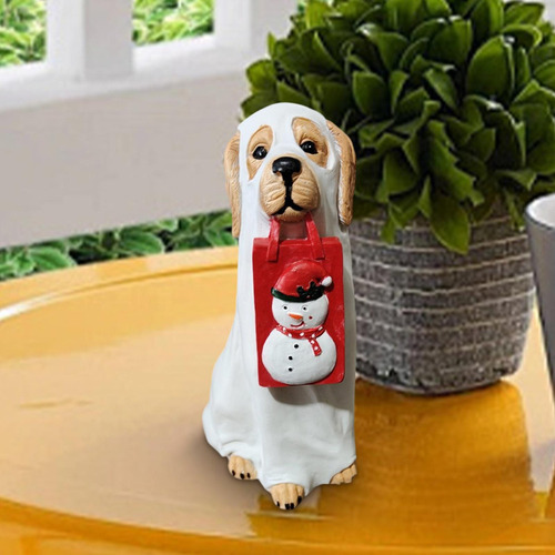 Estatua De Perro De Navidad Figura De Perro De Navidad Figur