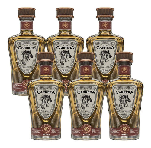 Pack De 6 Tequila Carrera Añejo 750 Ml
