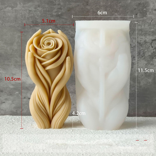 Molde De Resina Para Velas Flores Silicona Onda Jh-flower-5222
