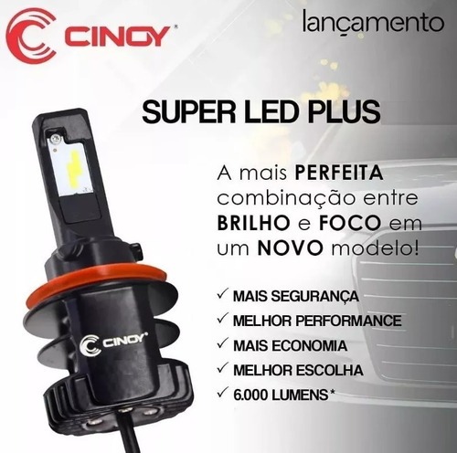 Kit Super Led Plus Ultra Cinoy 12v 24v H4 Garantia 1 Ano