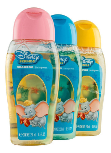 3 Shampoo Disney Original Nomaslagrimas Hipoalergenico 250ml