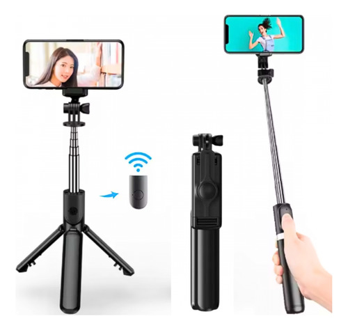 Bastão De Selfie Tripé Com Controle Bluetooth