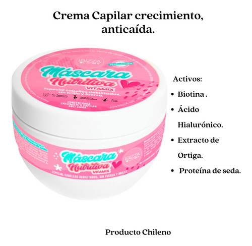 Crema Capilar Anticaída Crecimiento Vitamix Mascara Nutritiv