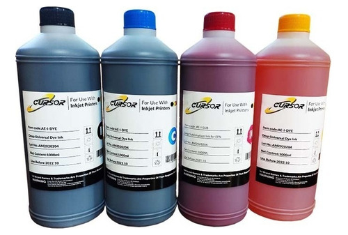 Pack Tinta Dye 4 Lts Compatible Con Epson Ecotank. Envio Inc
