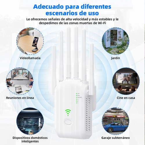 Repetidor Amplificador De Señal Wifi Router De 6 Antena
