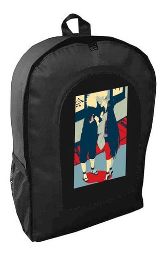 Mochila Negra  Naruto Shippuden Adulto / Escolar P12