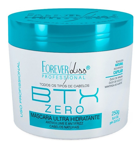 Forever Liss Máscara Btx Zero Hidratante Sem Formol 250g