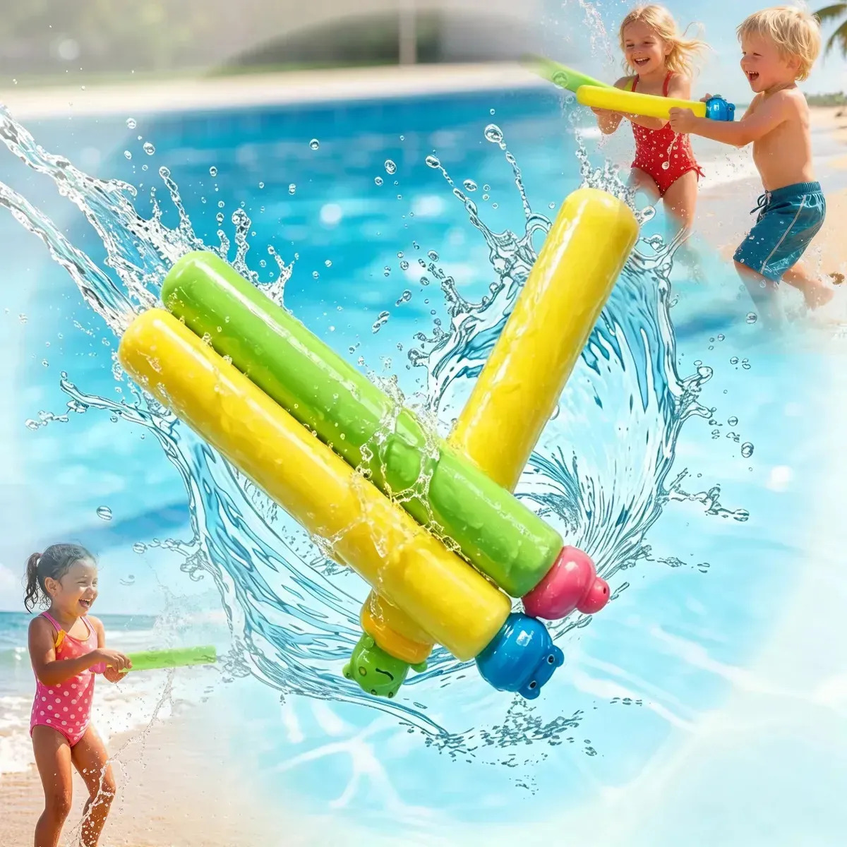 Pistola de Agua Skykey – de 3 Lanzadores con Cabeza de Animal para Niños