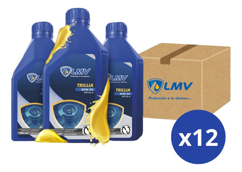 Aceite Lmv Sae 80w90 Gl-4 (0.946 Lts) Caja 12 Unidades