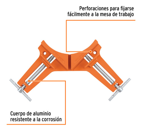 Kit Prensa Esquinera 4 Unidades Escuadra Rapida Truper