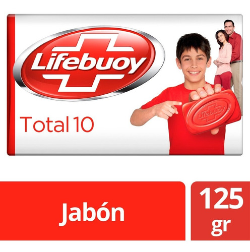 Jabon En Barra Lifebuoy Total 10 Antibacterial X 125 Ml