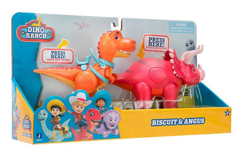 Pack Dinosaurios Dino Ranch Biscuit Y Angus