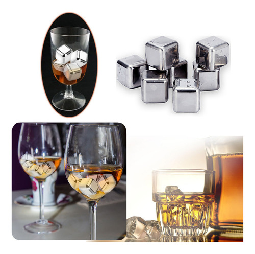 Js Cubitos De Hielo Reutilizables Whiskey Stones De Acero