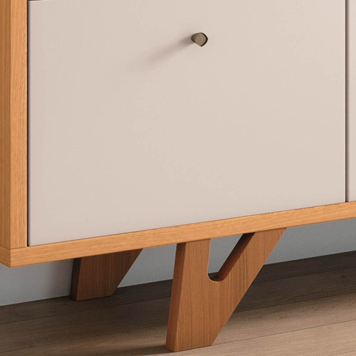 Balcão Buffet Ellora Espelho Adnet 67cm Off White/cinamomo