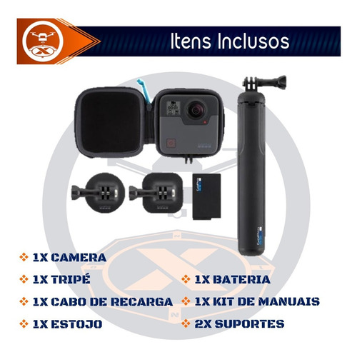 Câmera Filmadora Gopro Hero Fusion 360 + Tripé + Lacrado