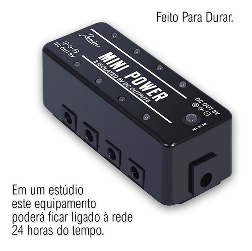 Imagem 8 de 9 de Fonte P/ Pedais De Guitarra Estação 8 Saídas 9v Profissional