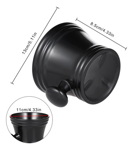 Bacia De Barbear Plástico Mans Com Alça Caneca Sabonete Bowl