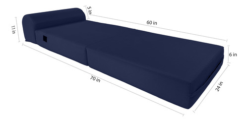 Silla Plegable De Espuma Sofá De Estudio Colchón 15 X 61 X 1