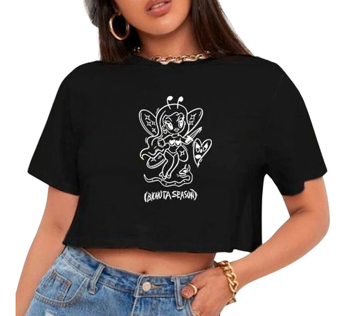 Cro Top Para Damas Estampada Diseño Karol G Tour 2024