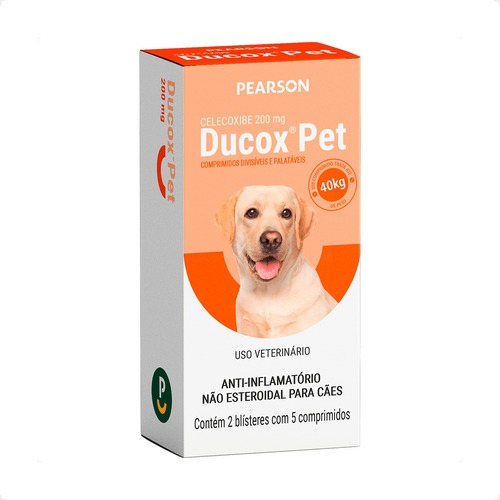 Ducox Pet 200mg Pearson Anti-inflamatório Cães - 10 Comp