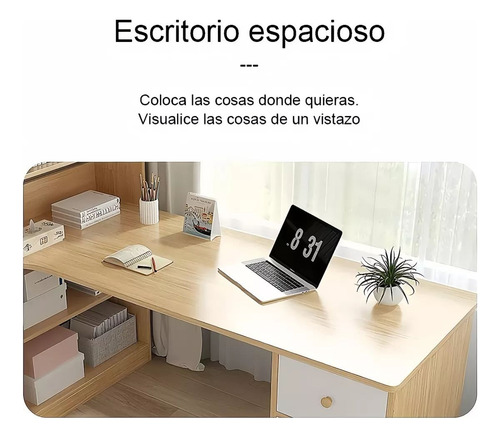 Escritorio Con Librero Ejecutivo Para Computadora Moderno